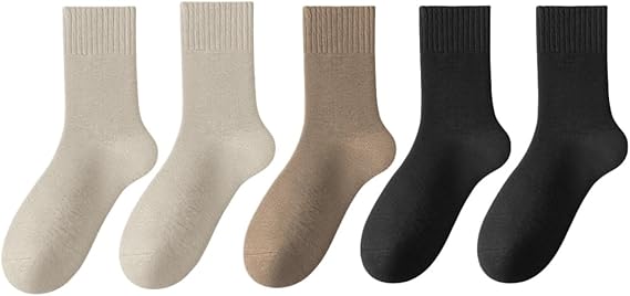 Women Warm Thick Cozy Crew Socks For Winter - Knit Warm Socks 5 Pairs