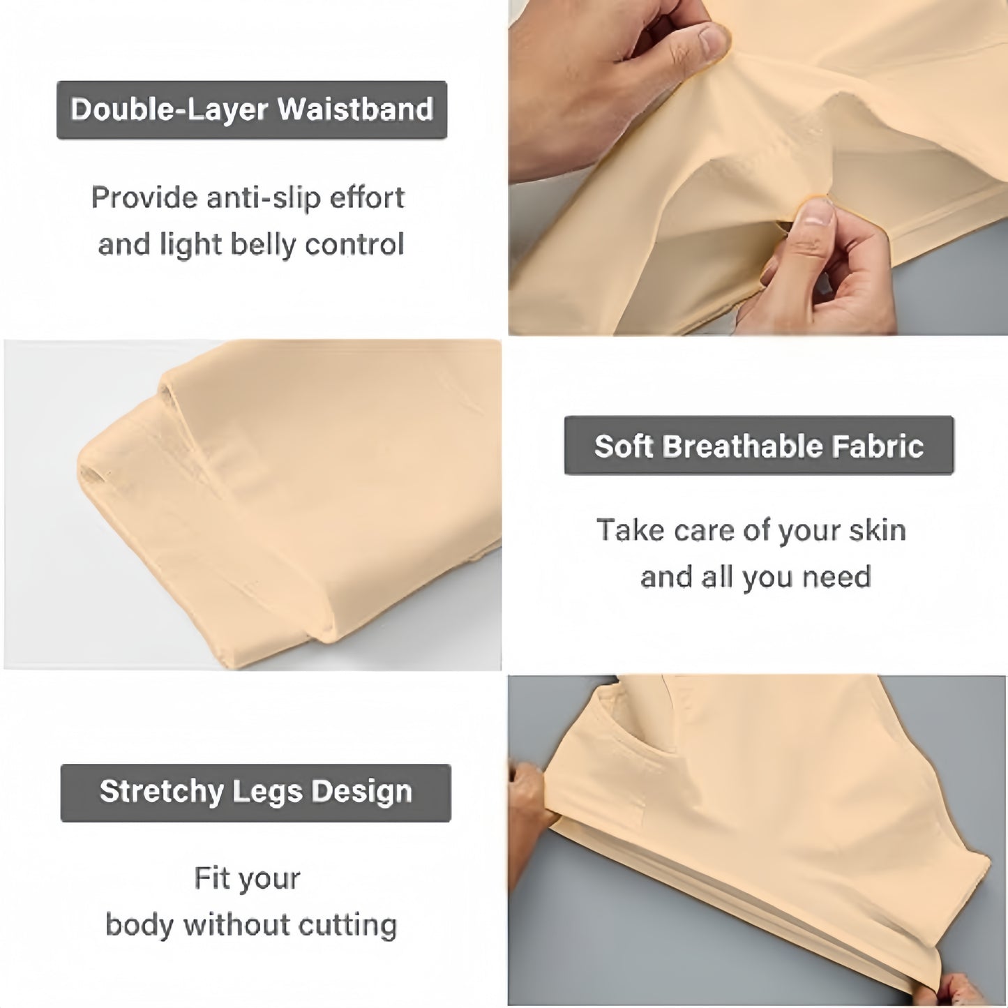 Ultimate Comfort Cotton Underwear for Women, High Waisted 4 Pack Nude