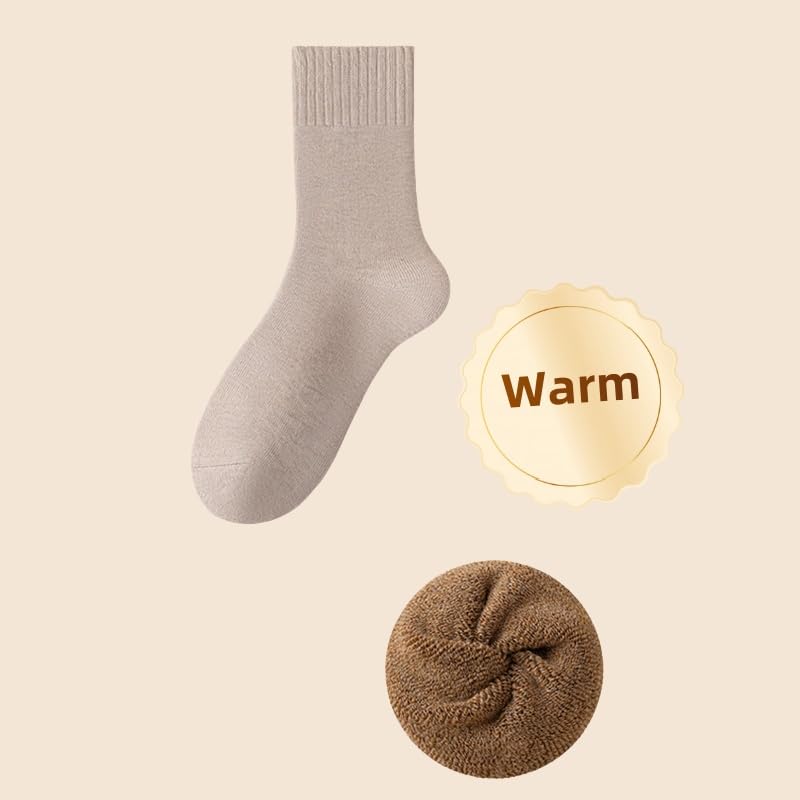 Women Warm Thick Cozy Crew Socks For Winter - Knit Warm Socks 5 Pairs