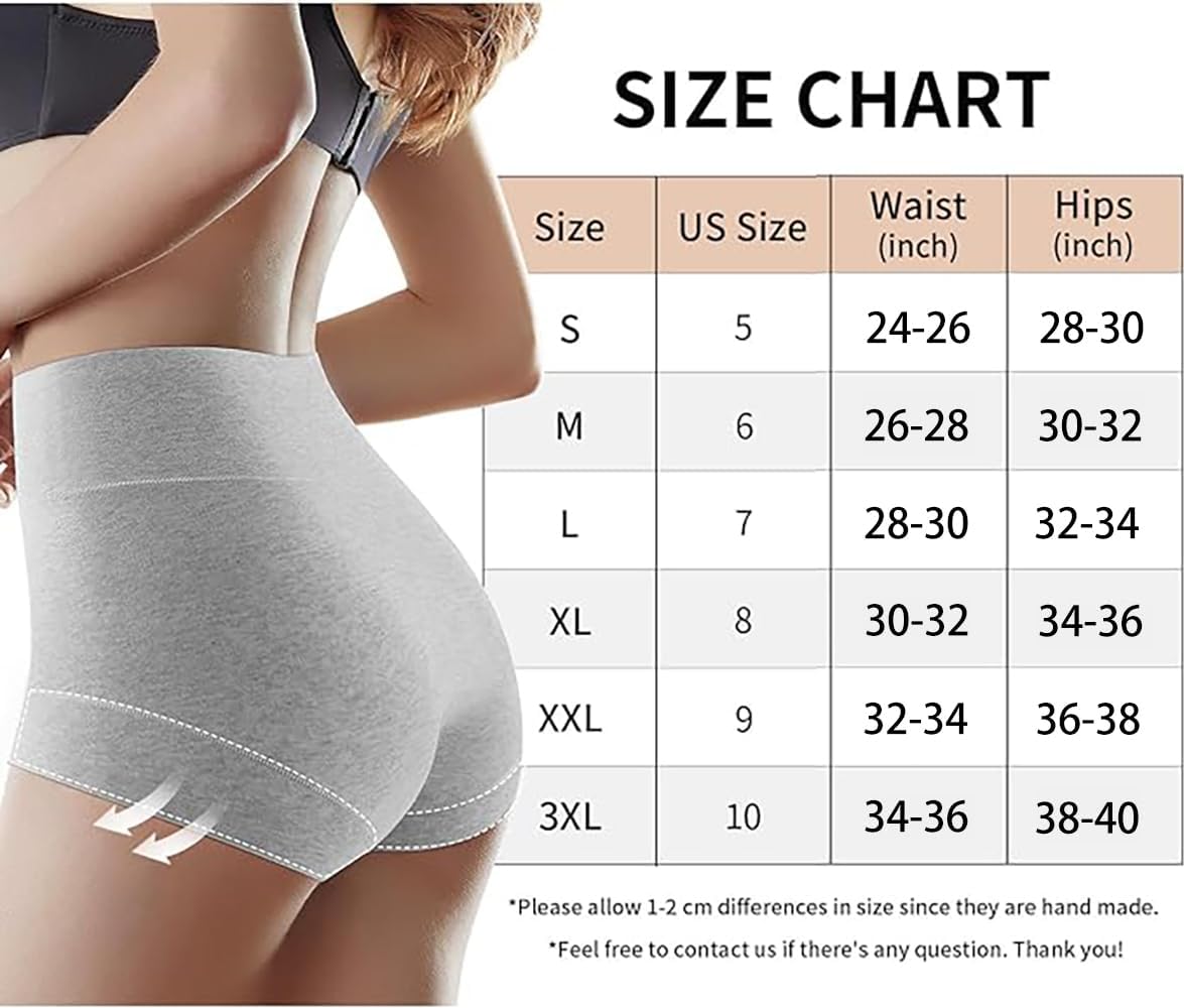 Ultimate Comfort cotton underwear for women, high waisted, Full Coverage, panties for women 4 Pack Grey