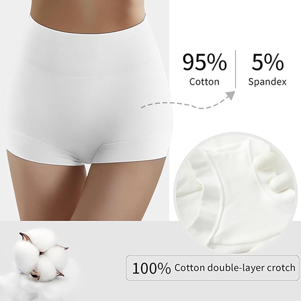 Ultimate Comfort cotton underwear for women,high waisted, Full Coverage, panties for women 4 Pack