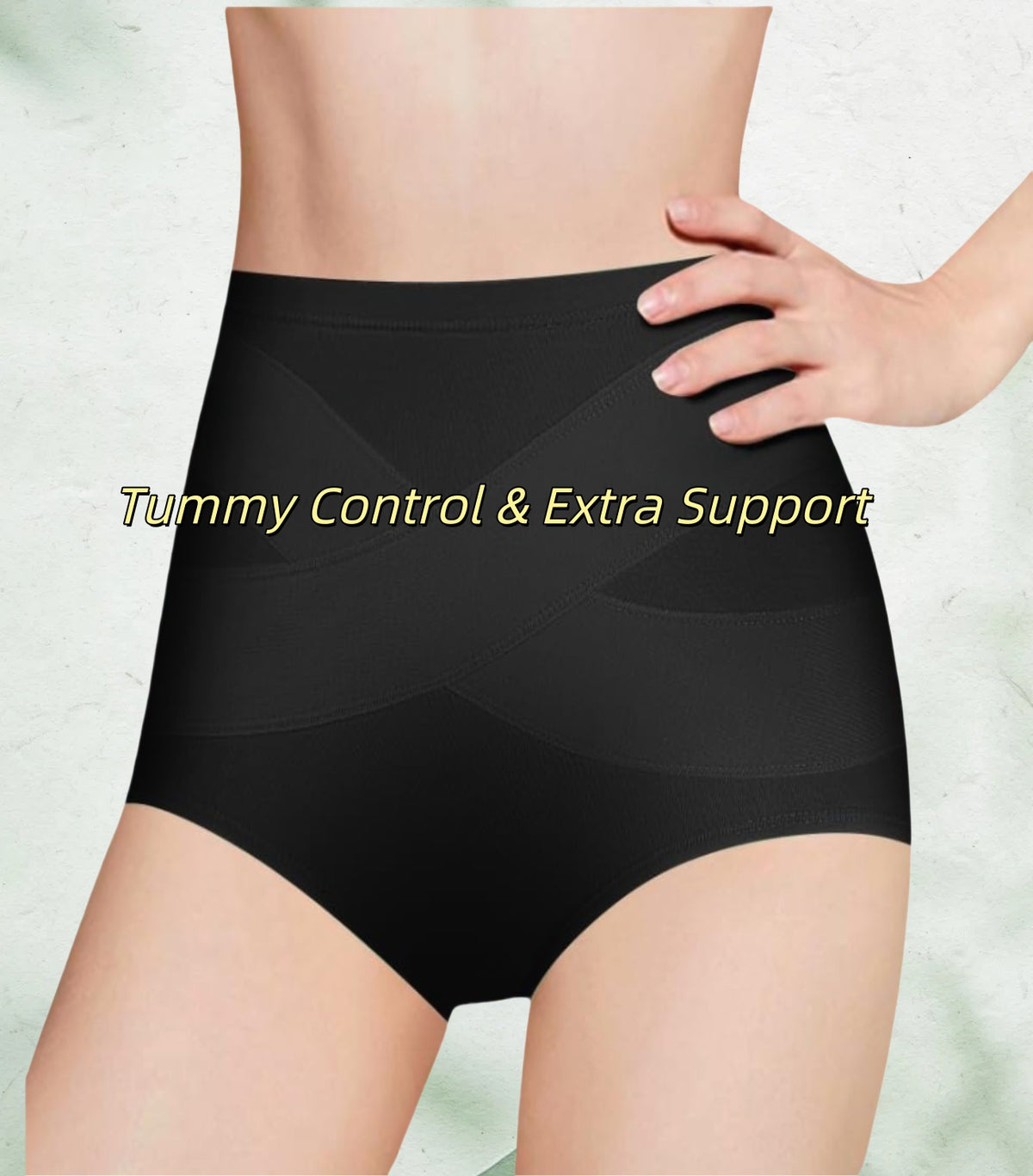 Women's High Waisted Thin Cotton Underwear  4 Pack (Black)