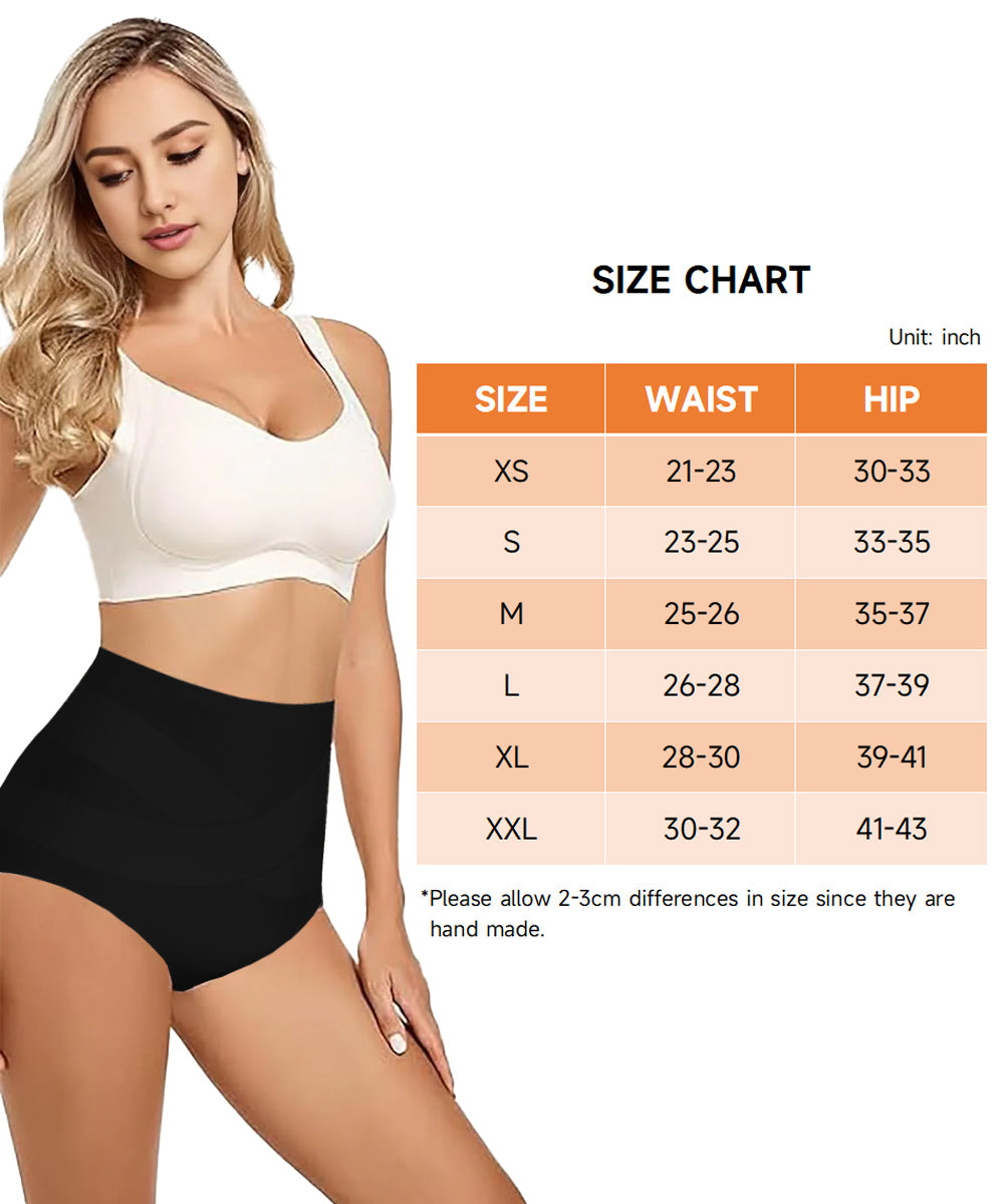 Hgh Waisted Comfort Cotton Underwear for Women 4 Pack